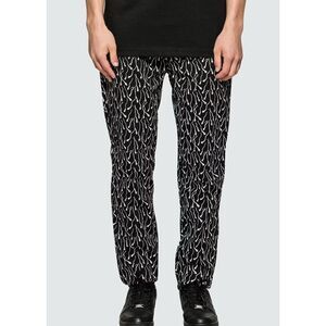 PLEASURES Dynasty Chino Sperm Print Pants Size 40” Nwot